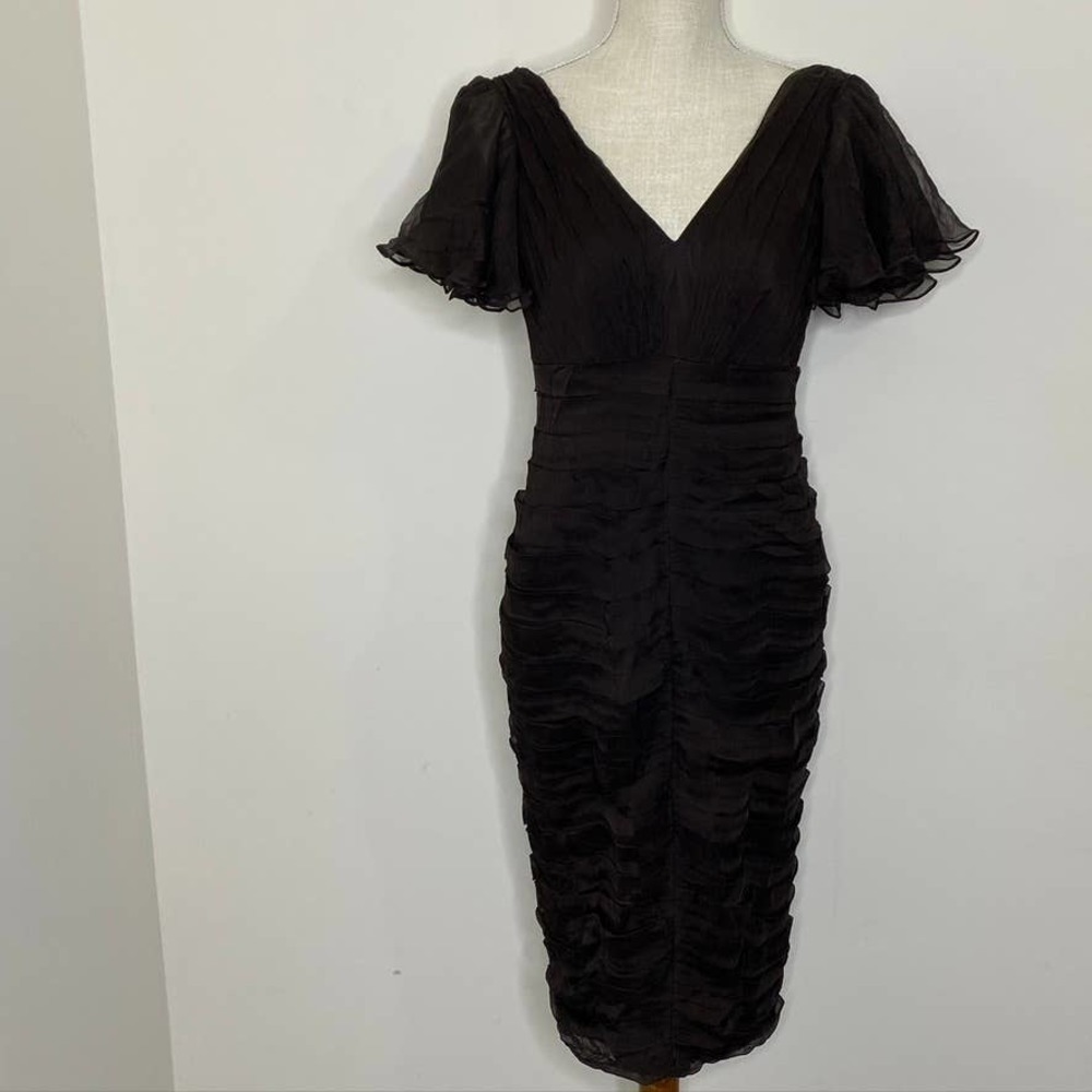 Tadashi Shoji‎ tiered silk dress